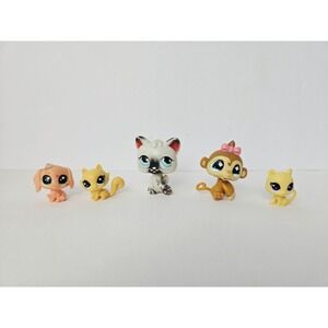 Hasbro Littlest Pet Shop lot 811 Monkey 180 cat 3 mini